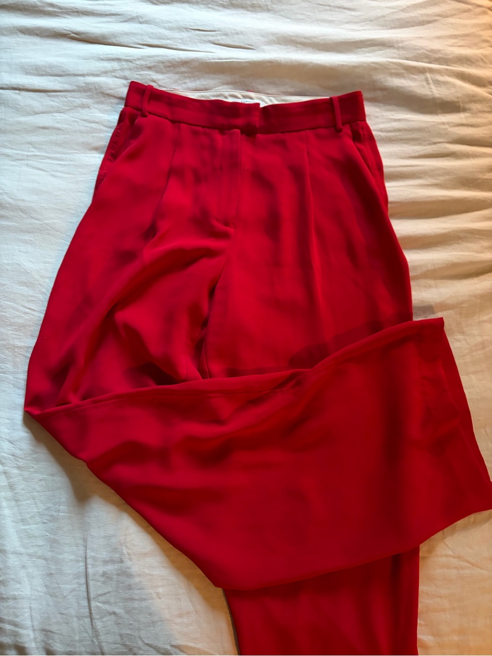 Aritzia Effortless Pant in silky red